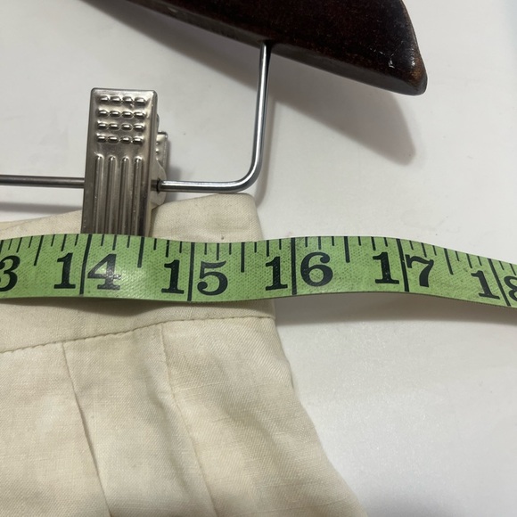 Giorgio Armani Cream Classico Trousers Cuffed Pleated Sz 46 US Sz 10-12 Women - Picture 4 of 12